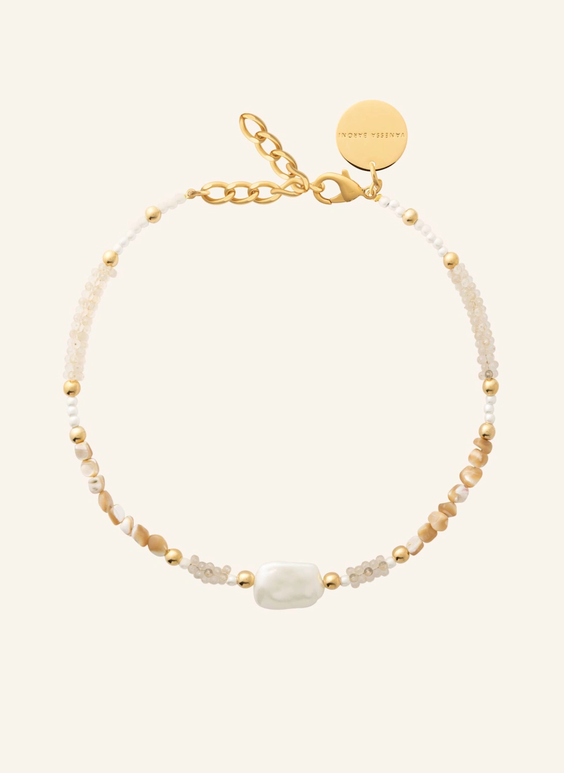 VANESSA BARONI Halsketten SHORE NECKLACE TAUPE by GLAMBOU
