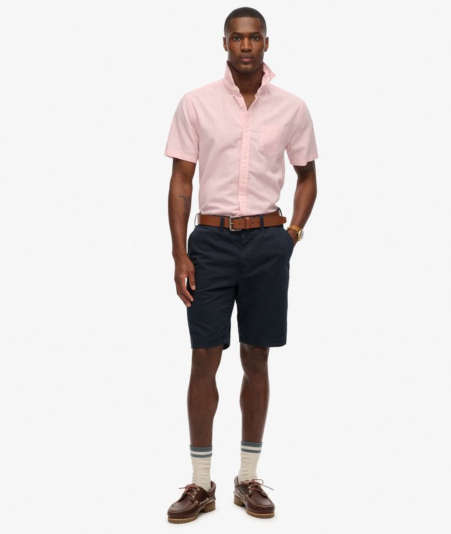 City Cotton Linen Short Sleeve Shirt