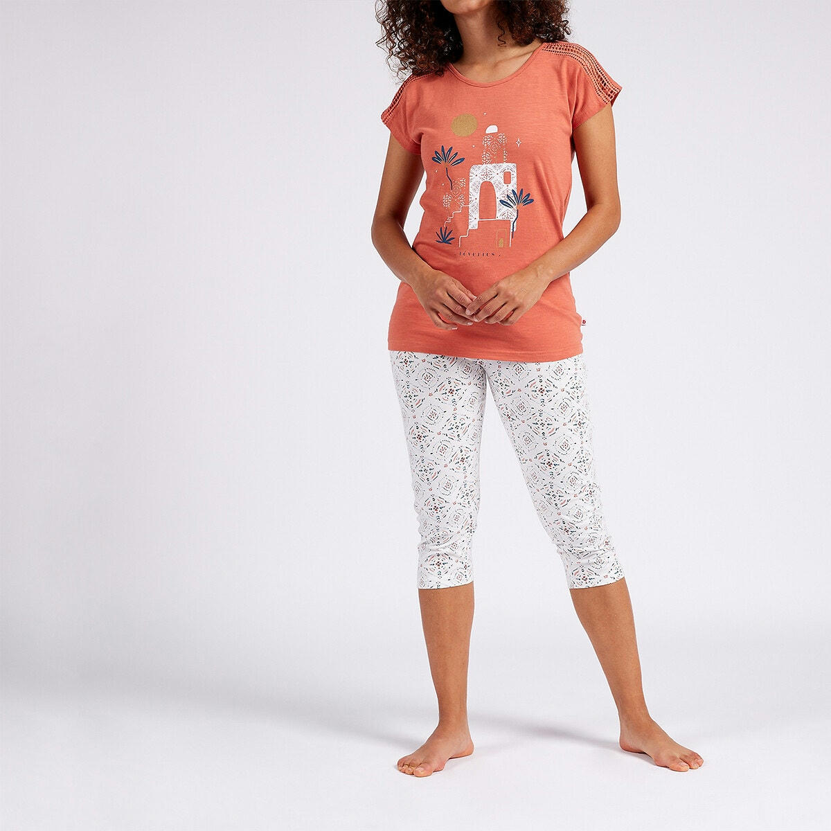 Pyjama corsaire en coton Casablanca