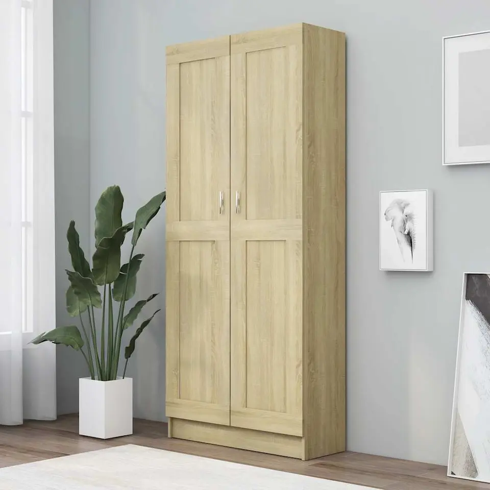 vidaXL - Boekenkast - Bruin - Bewerkt hout