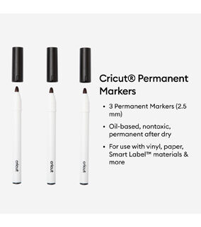 Cricut 2.5mm Black Permanent Markers 3pk