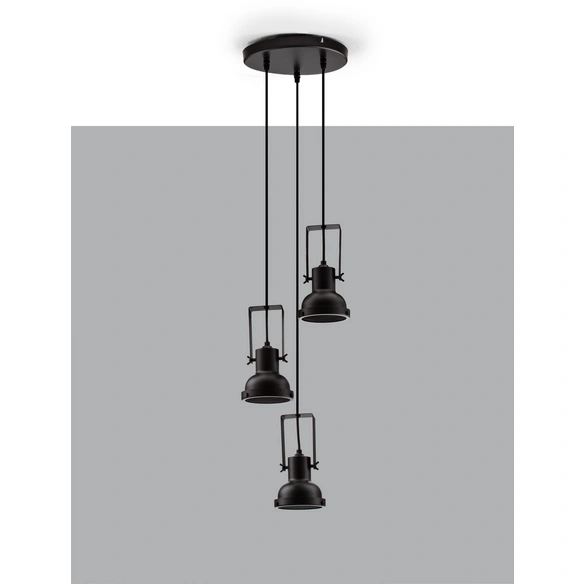 Pendelleuchte »Ruvi «, LED, 3-flammig, schwarz