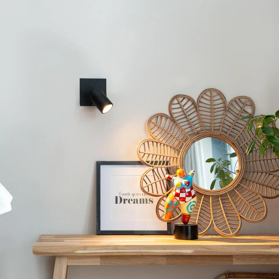 Qazqa spot ducha zwart gu10