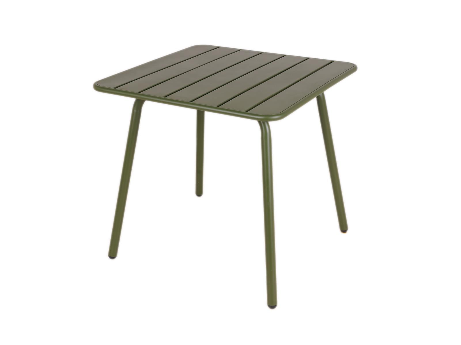 MaximaVida metalen vierkante tuintafel Max 80 x 80 cm olijfgroen