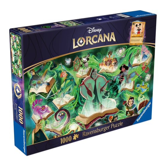 Disney Lorcana Glimmers of the Realm Emerald Jigsaw Puzzle 1000 Pieces