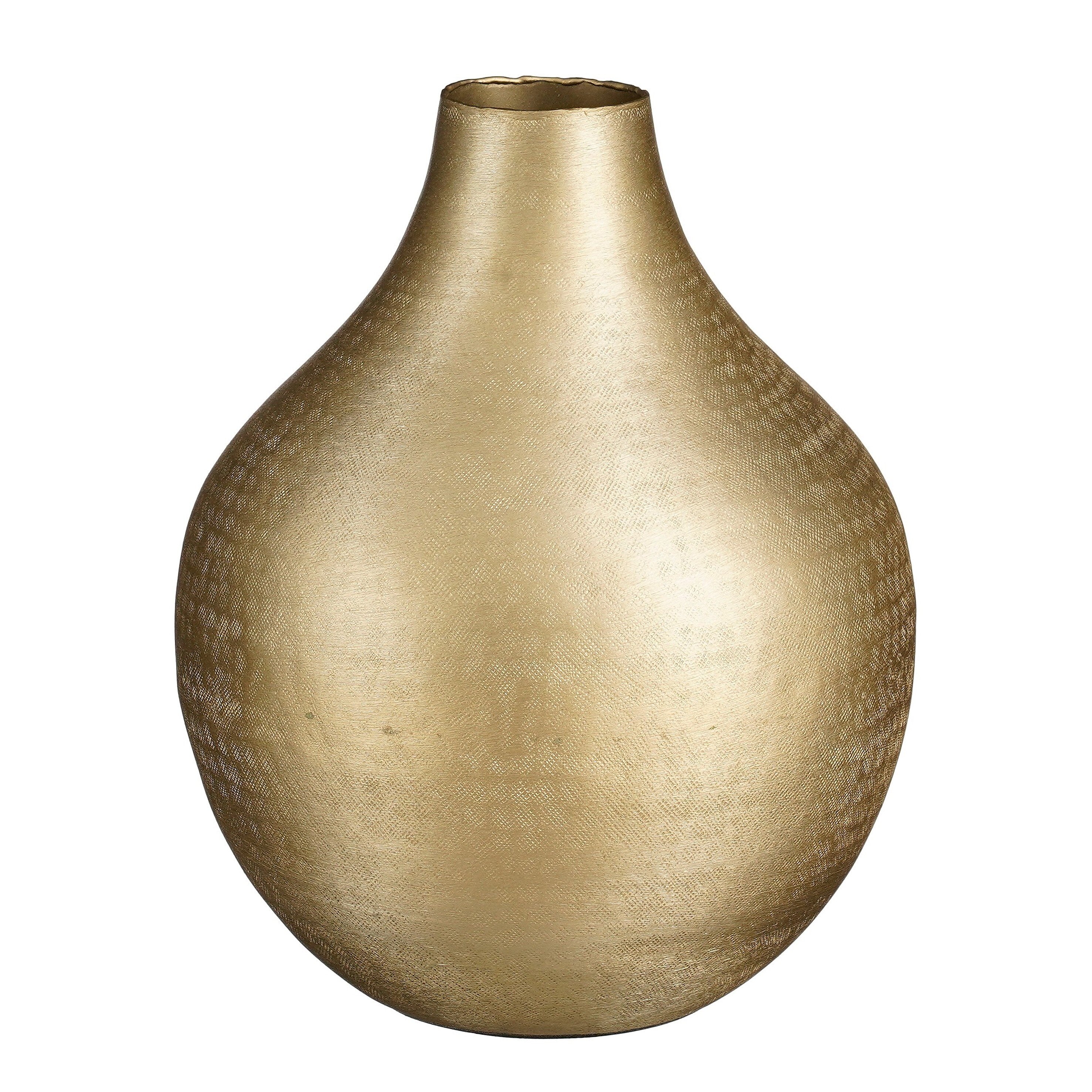 Mica Decorations Kyan Vaas - H31 x Ø25 cm - Aluminium - Champagne