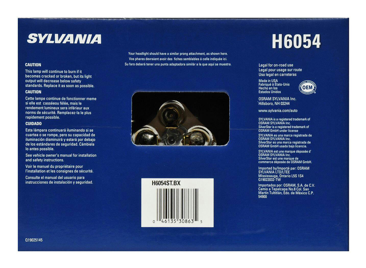 H6054 Sylvania SilverStar® Sealed Beam Headlight, 1-pk