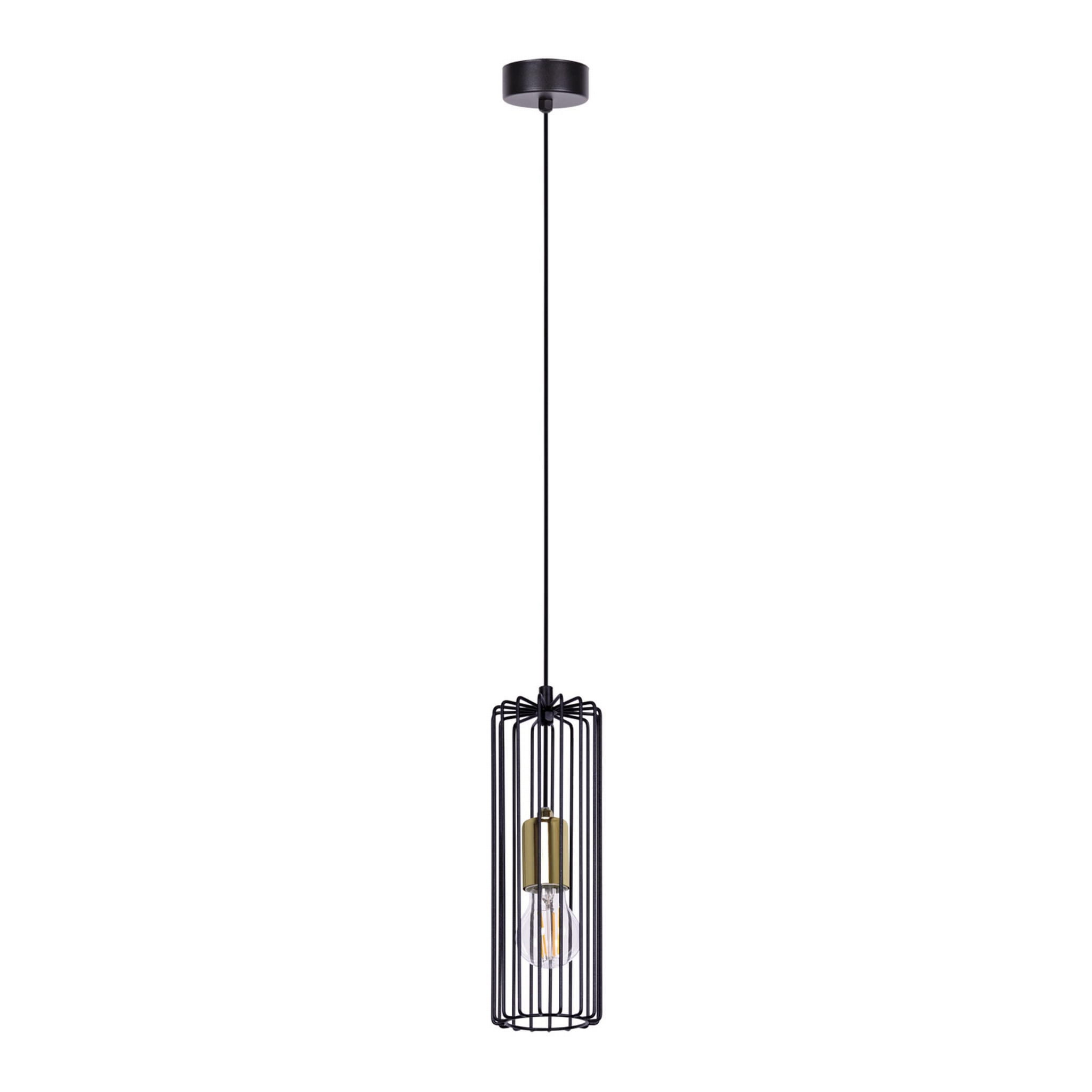 Lampa wisząca czarno-złota Kaja GABIA 1xE27x50W wym: 120x10x10 cm Kaja