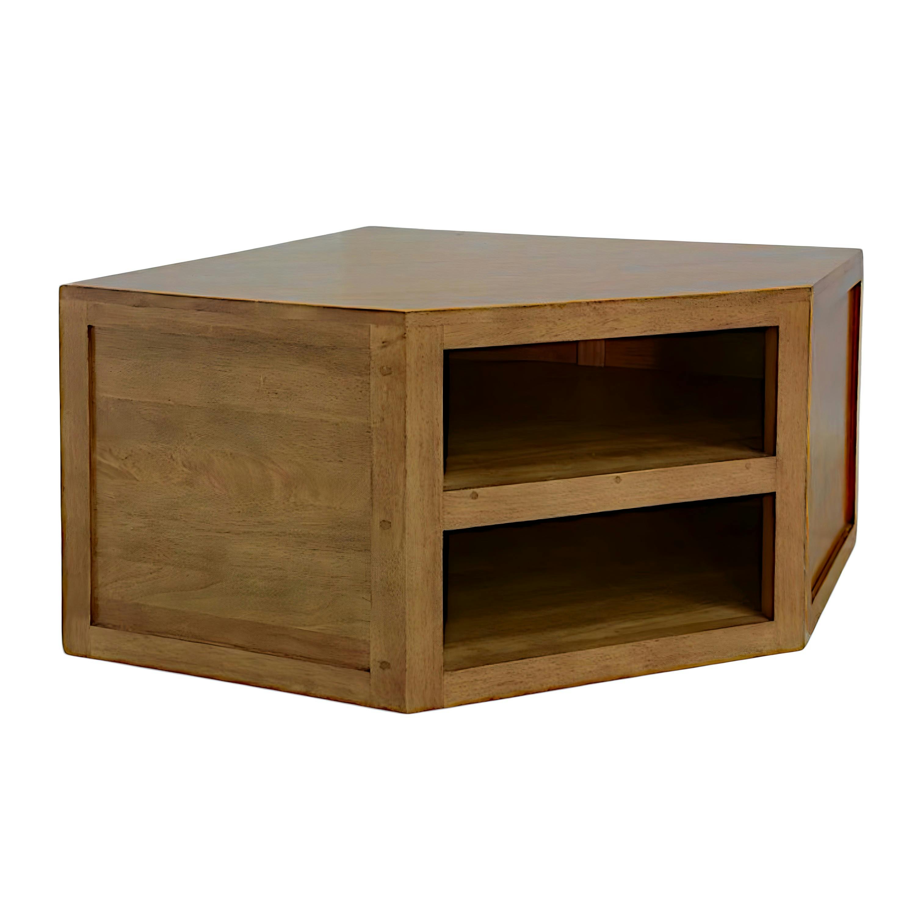 Meuble TV d'angle hévéa 76CM OLGA