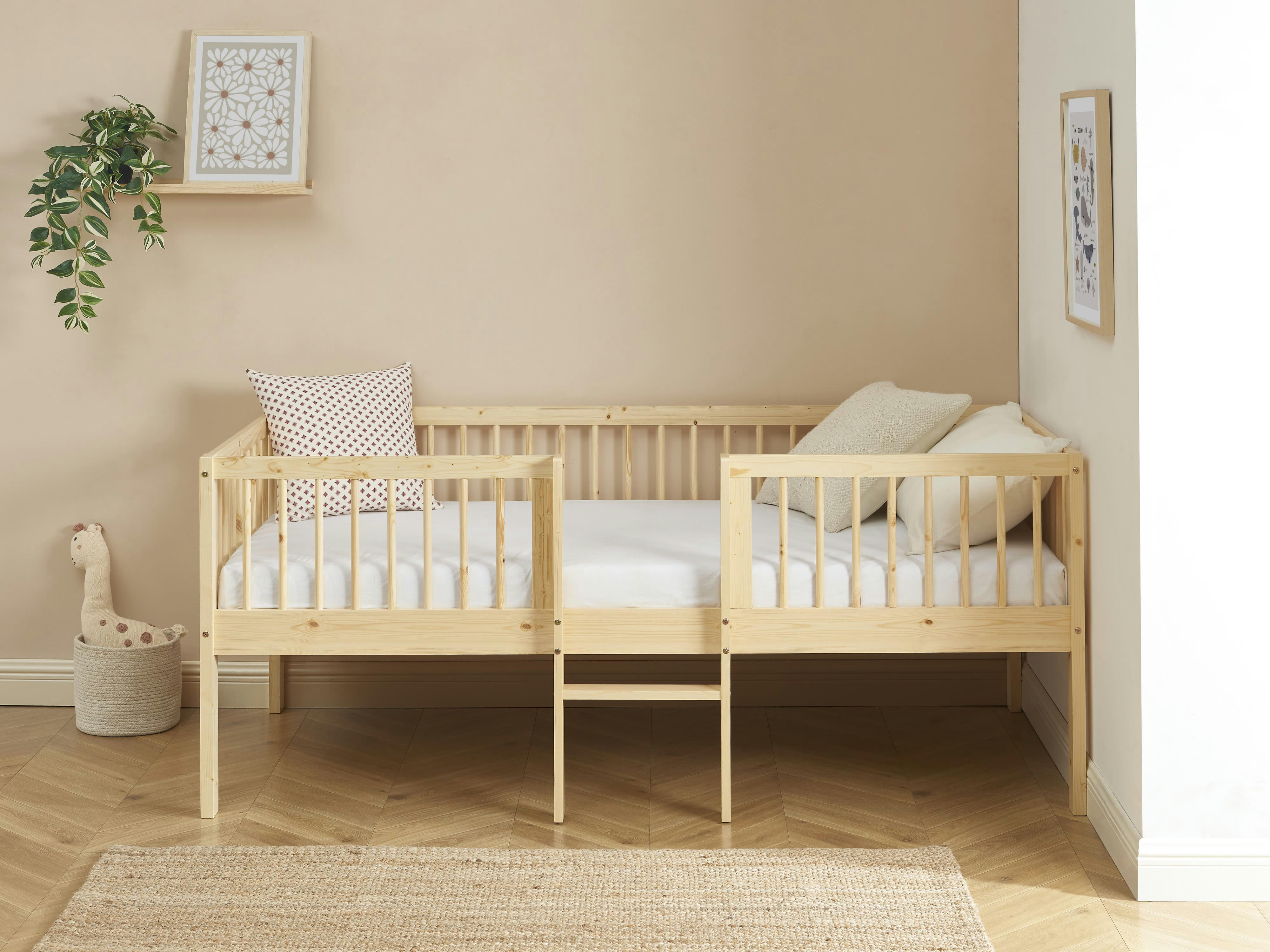 LOU - Lit enfant surélevé  pin massif 90x190