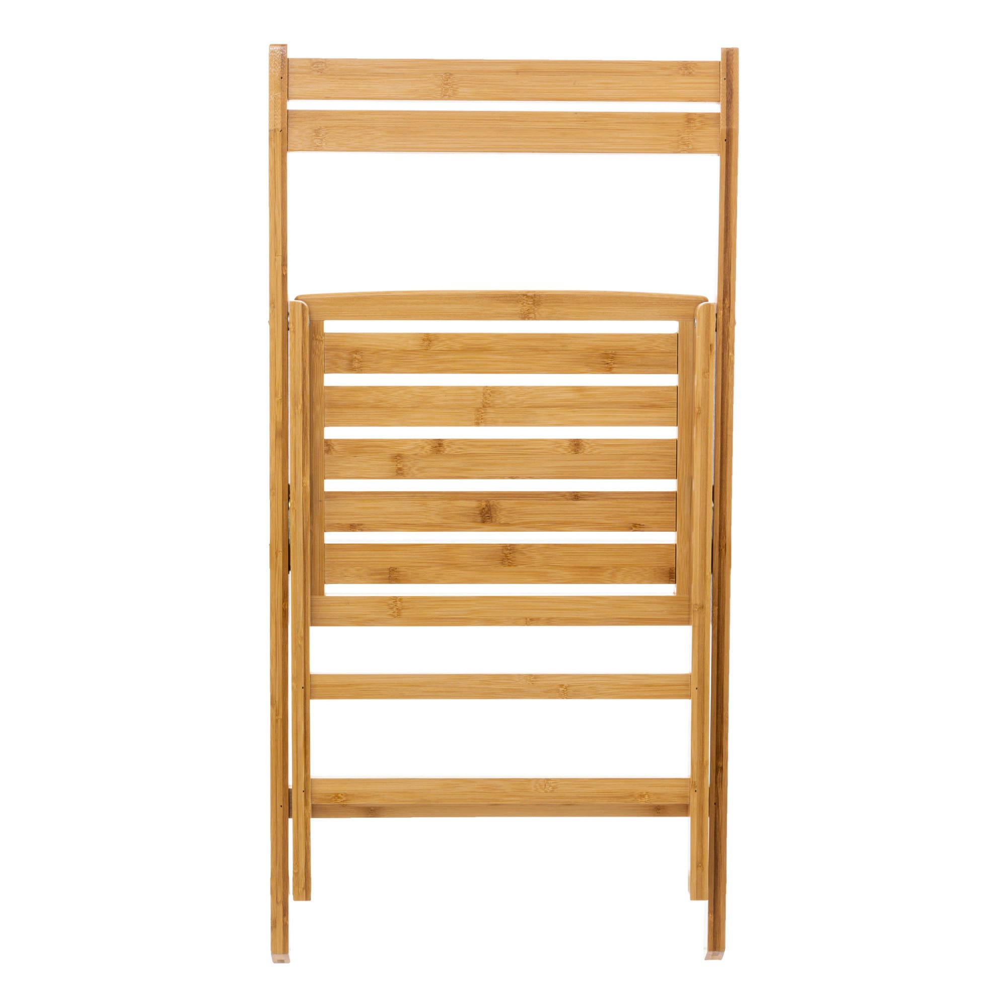 - Chaise d'appoint pliante en bambou - 46x44x78cm