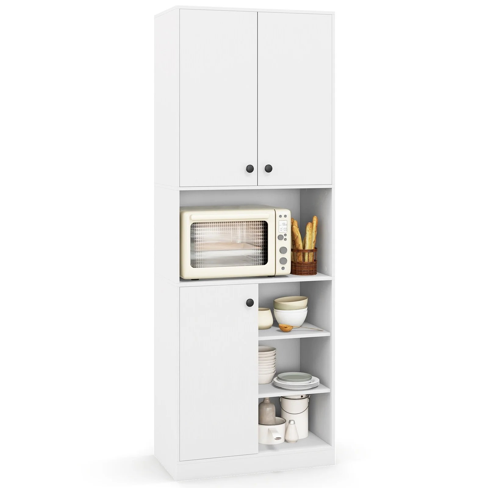 Costway Kitchen Pantry Storage Cabinet 65.5 Tall Modern Hutch Cabinet - See Details