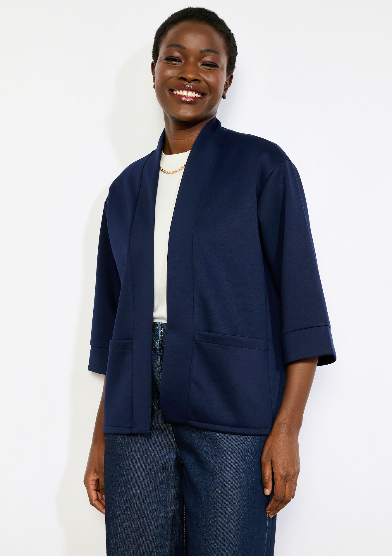 Vlotte 3/4 mouwen blazer