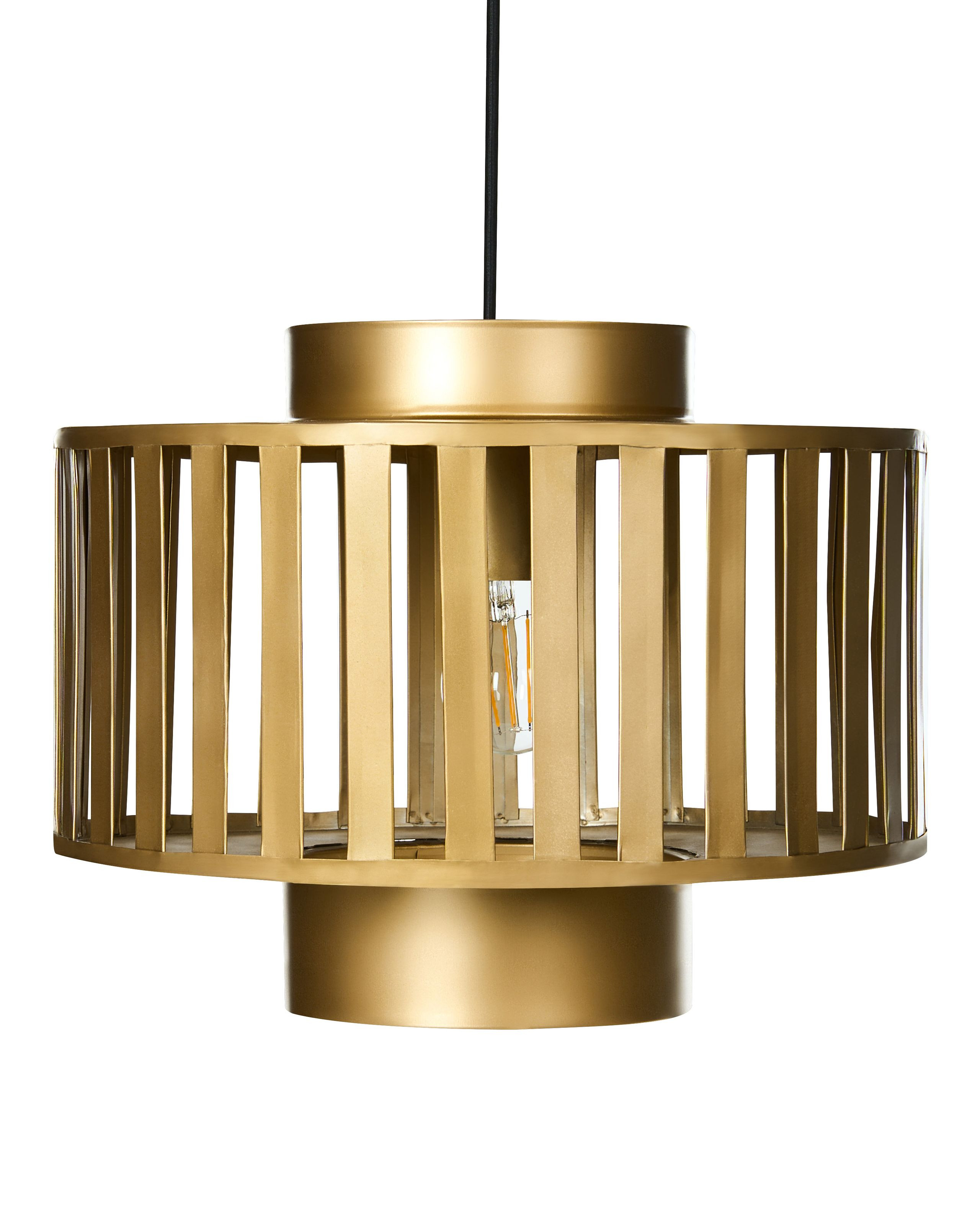 Lampa wisząca sufitowa metalowa mosiężna