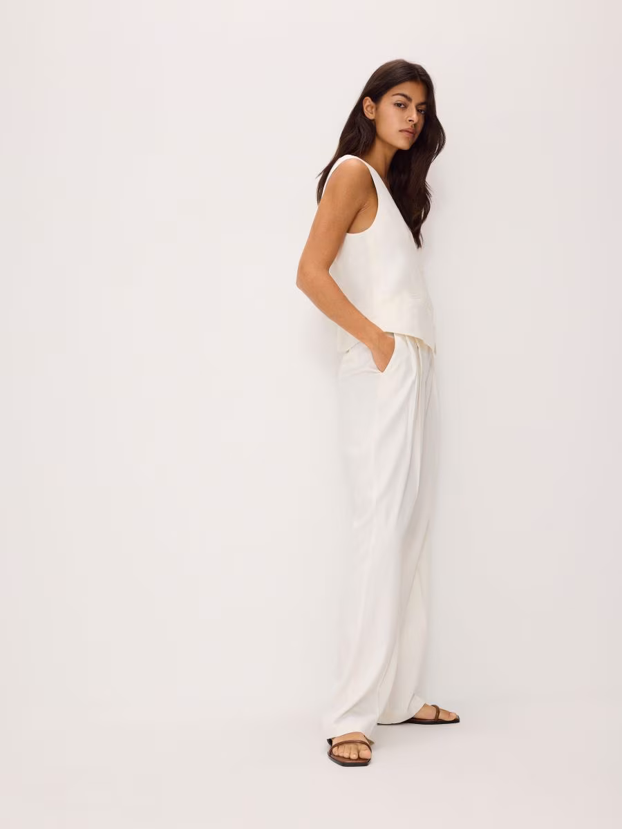 Viscose Rich Wide Leg Trousers