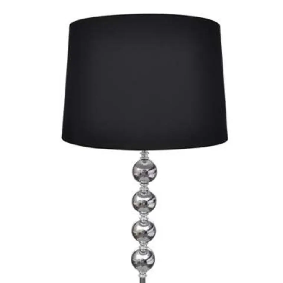 vidaXL - Vloerlamp - Zwart - Chrome