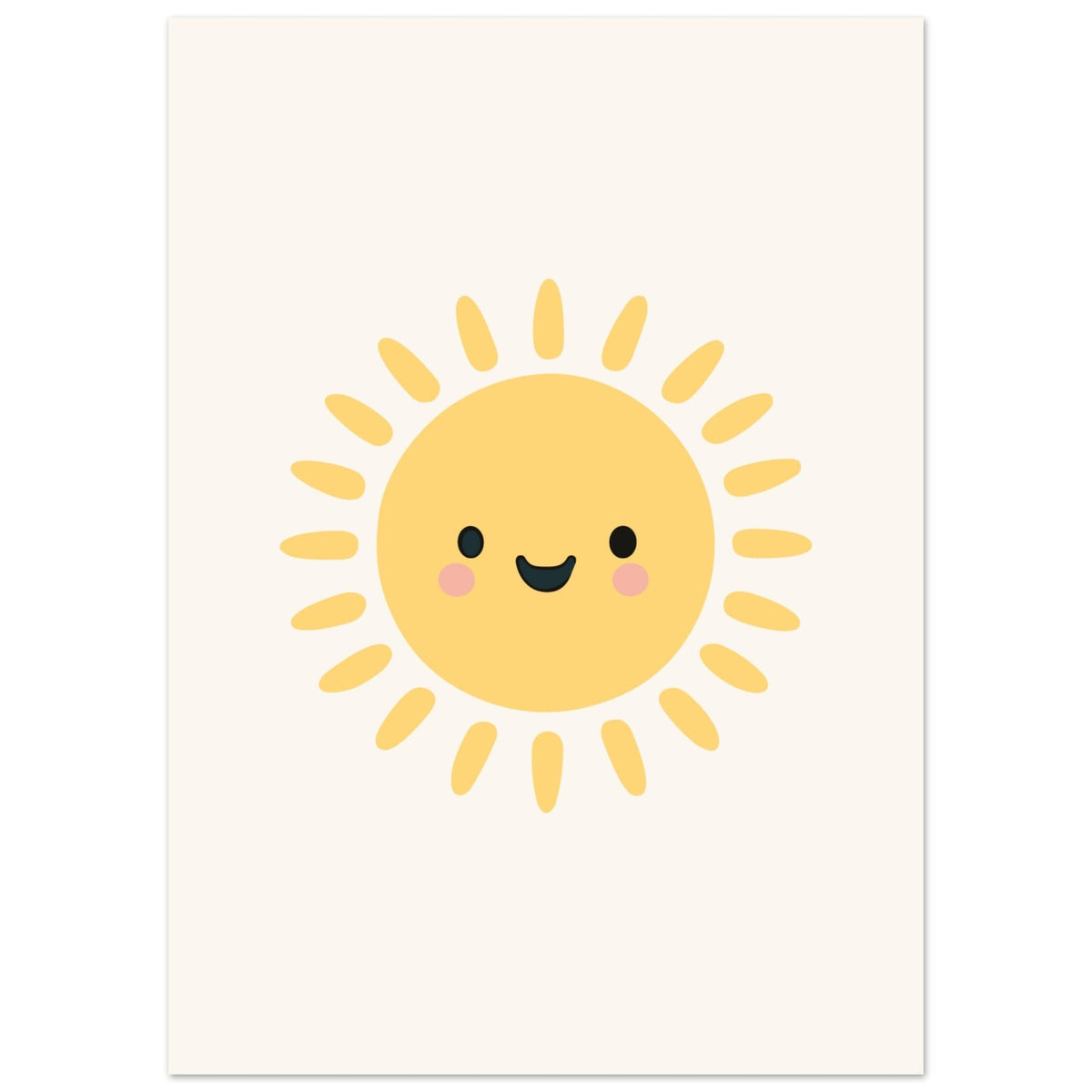 Artfulprints Poster Sunshine  - 50x70 cm - Geel