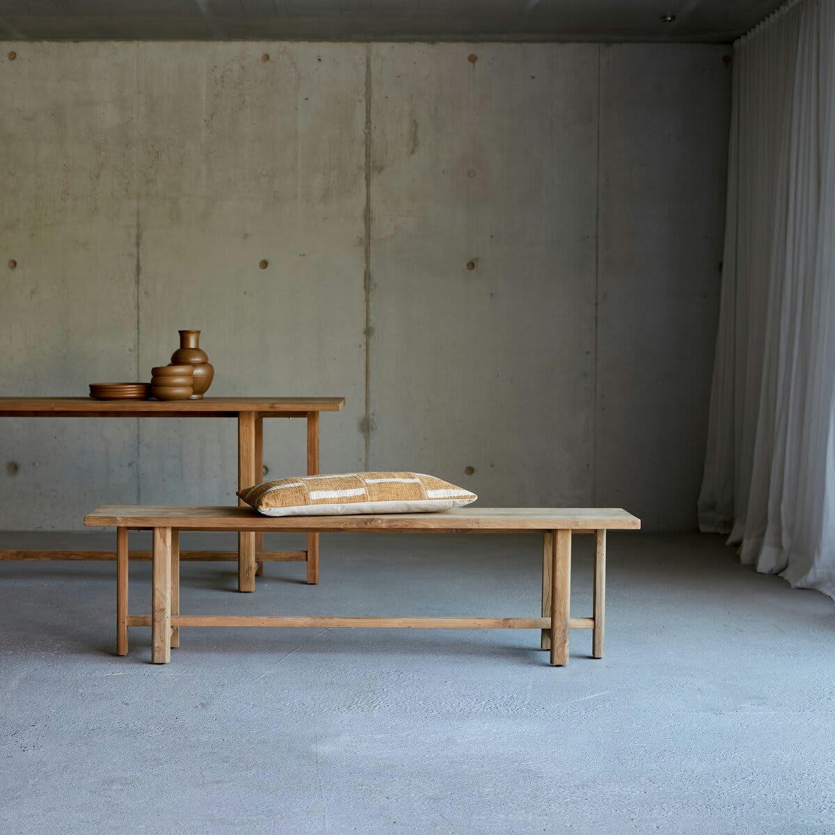 ANTONIA - Banc en teck massif recyclé