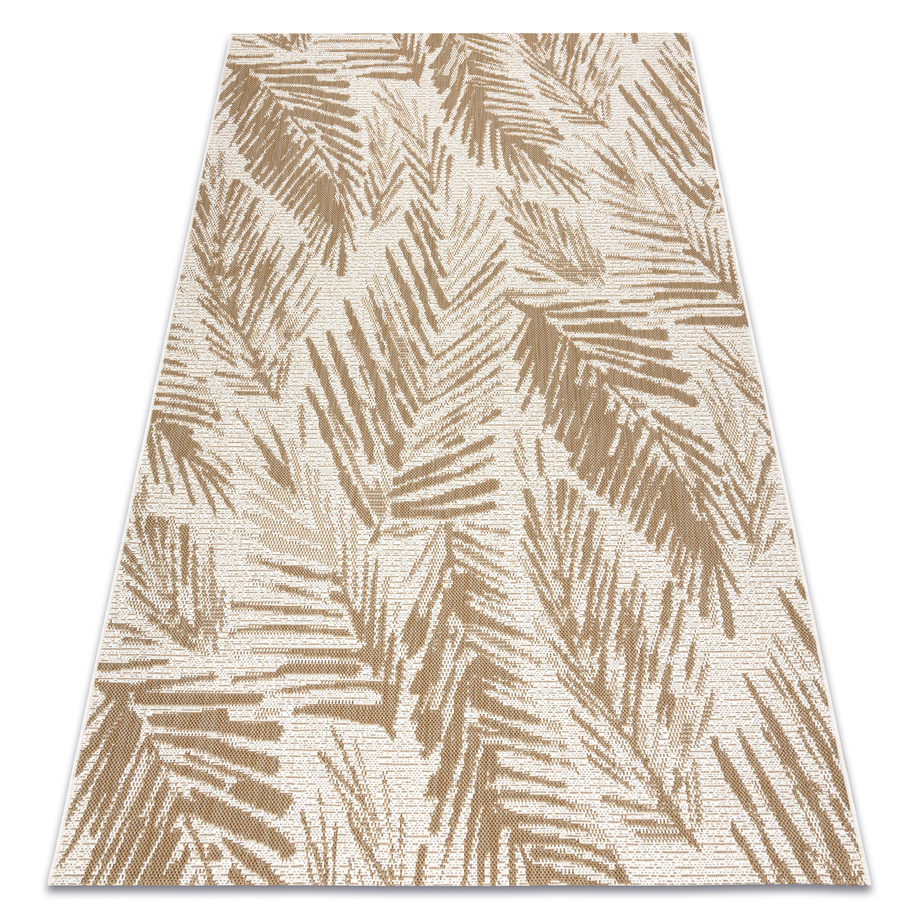 Dywan sizal FLAT 48977256 Liście Palmy - beż naturalny kolor 80x150 cm