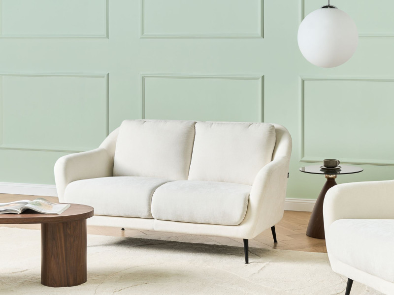 Sofa dla 2 osób EIBY Szenil Biały