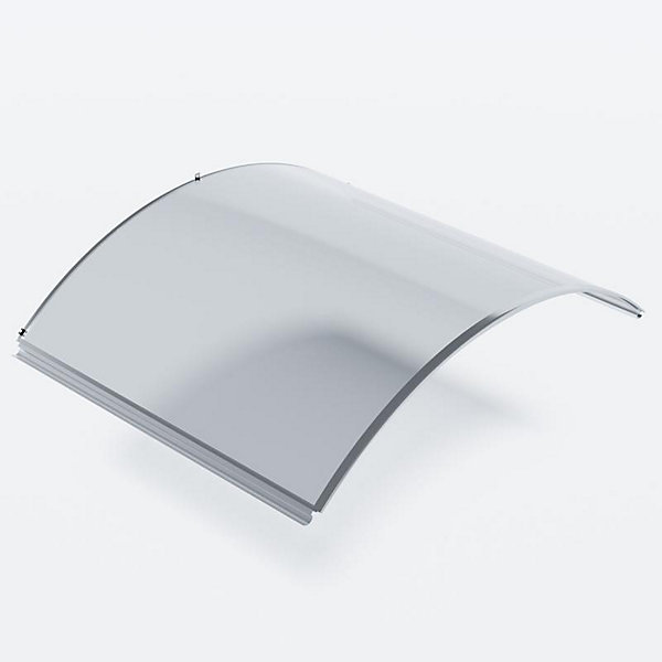 Auvent de porte Marquise Marine haute résistance - Aluminium, L. 120 cm, P. 90 cm