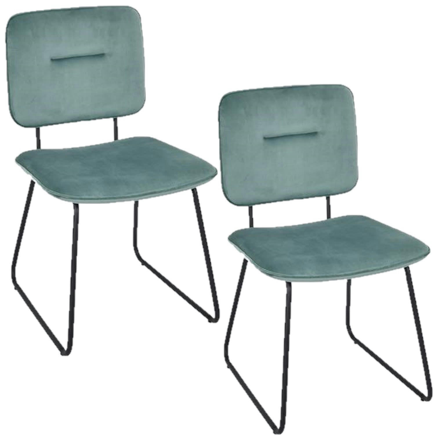 ADÈLE - Lot de 2 chaises vert