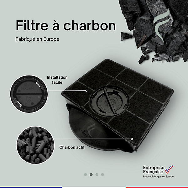 Filtre à Charbon pour Hotte Juno - MCFE10, 9029800555 - 208x214x40mm