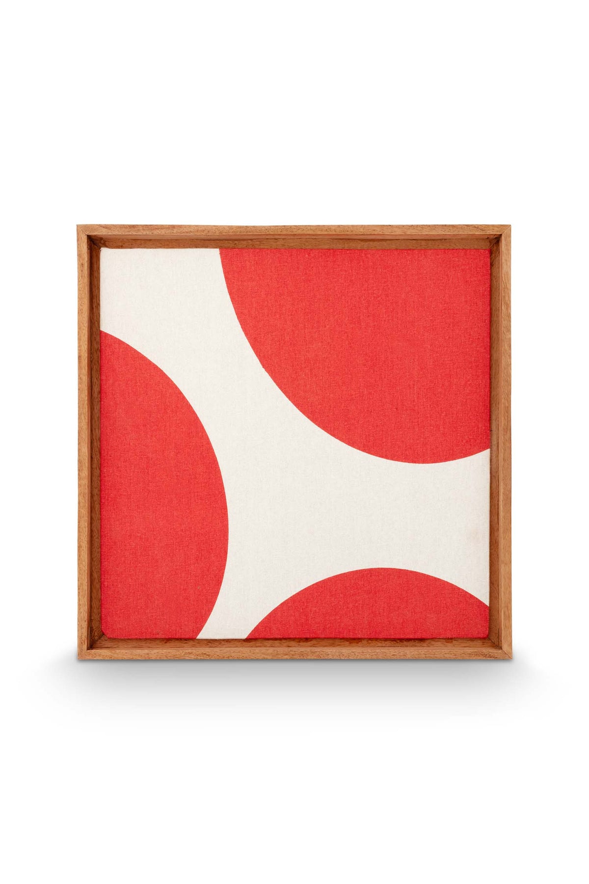 vtwonen - Wanddecoratie - Stippen - Hout - Rood - 45x45cm