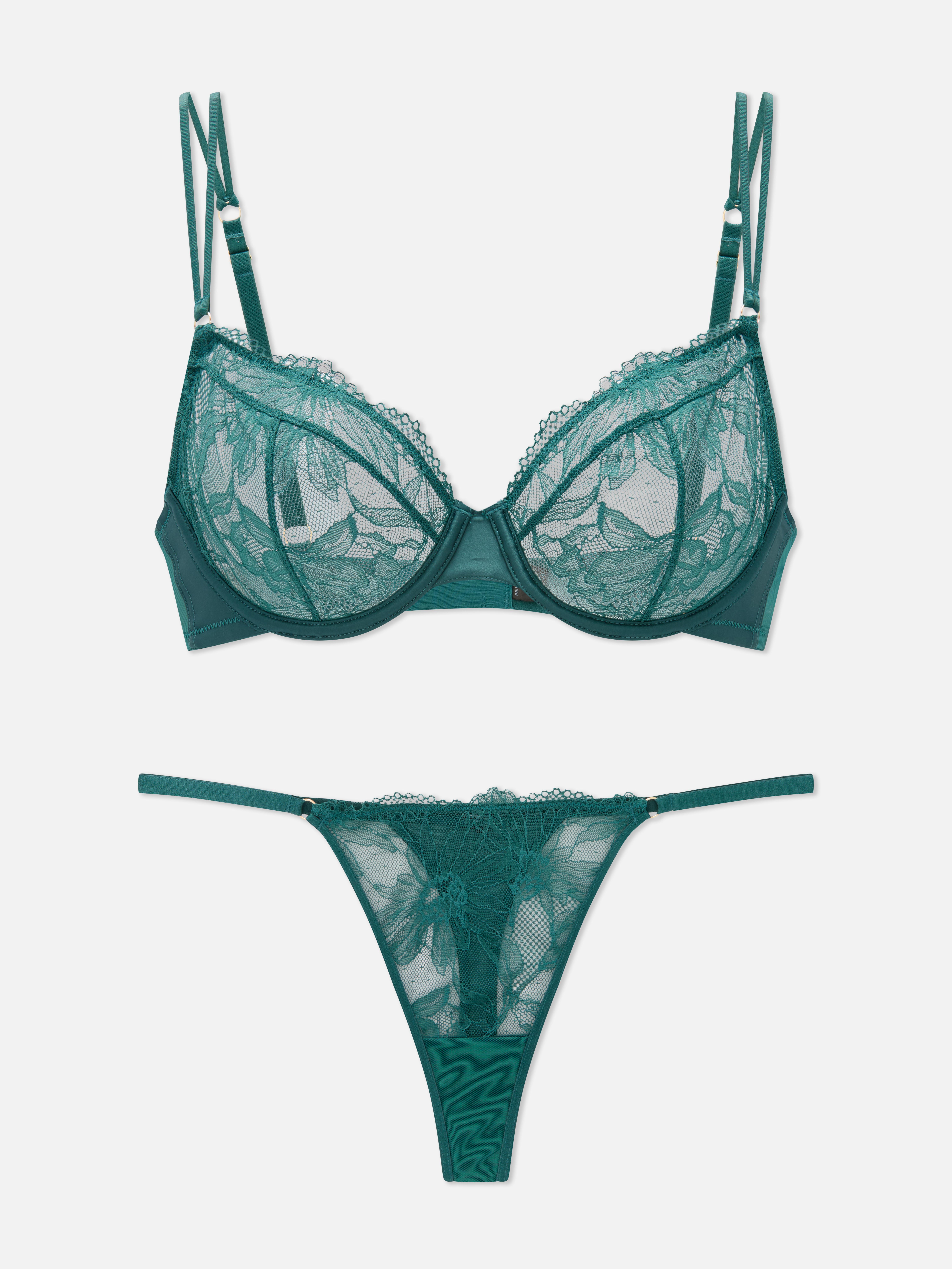 Non-Padded Lace Underwear Set