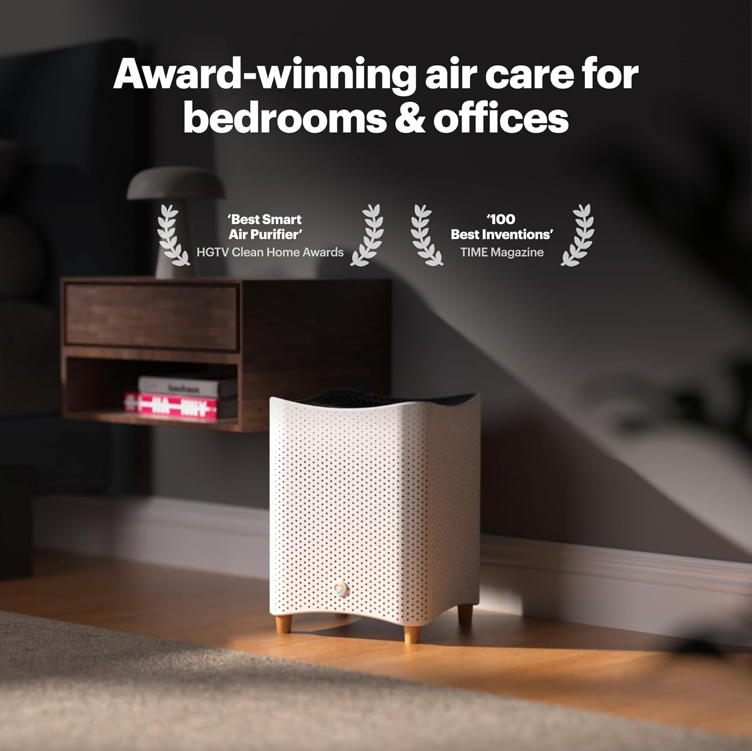 Mila Air Mini Smart Home Air Purifier with Critter Cuddler H13 HEPA & Carbon Replacement Filter, Reduces Pet Odors, Removes Dust & Pet Dander, Ideal for Large Room or Bedroom, Quiet-Mode