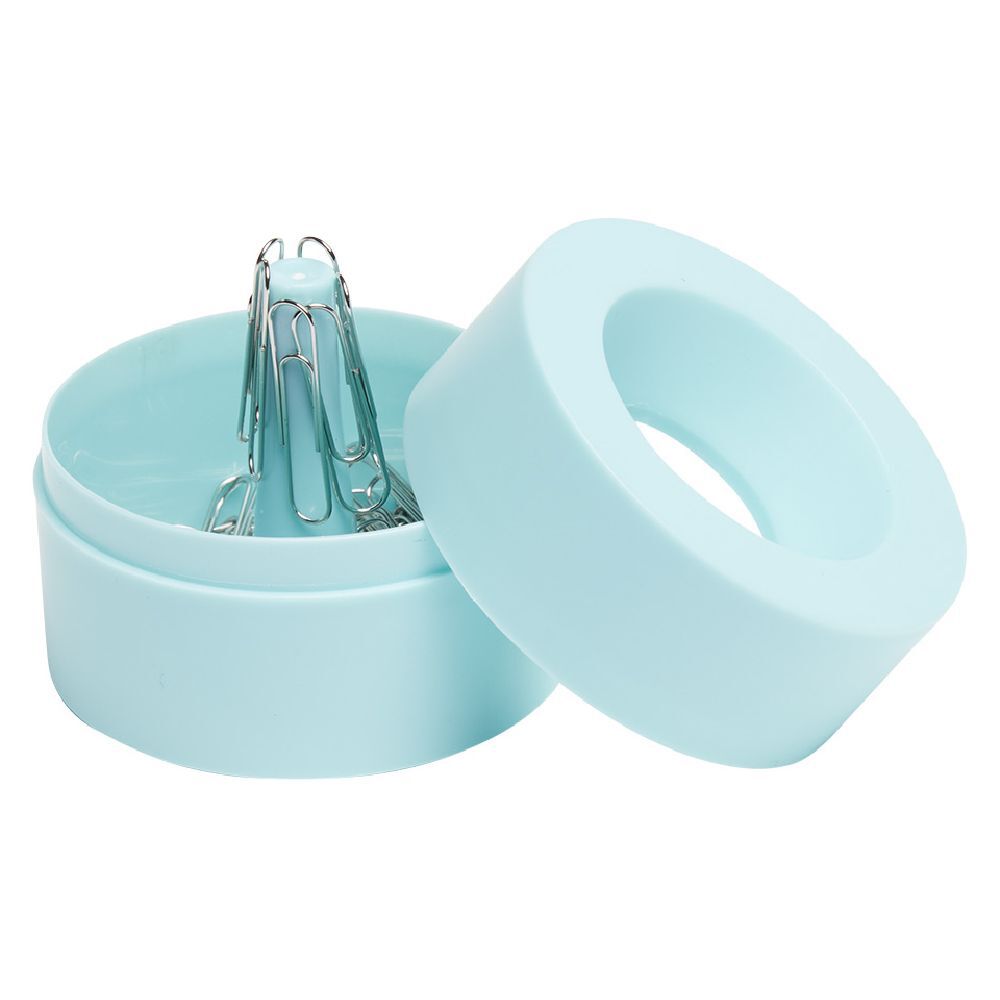 Distributeur de trombones de couleur bleue