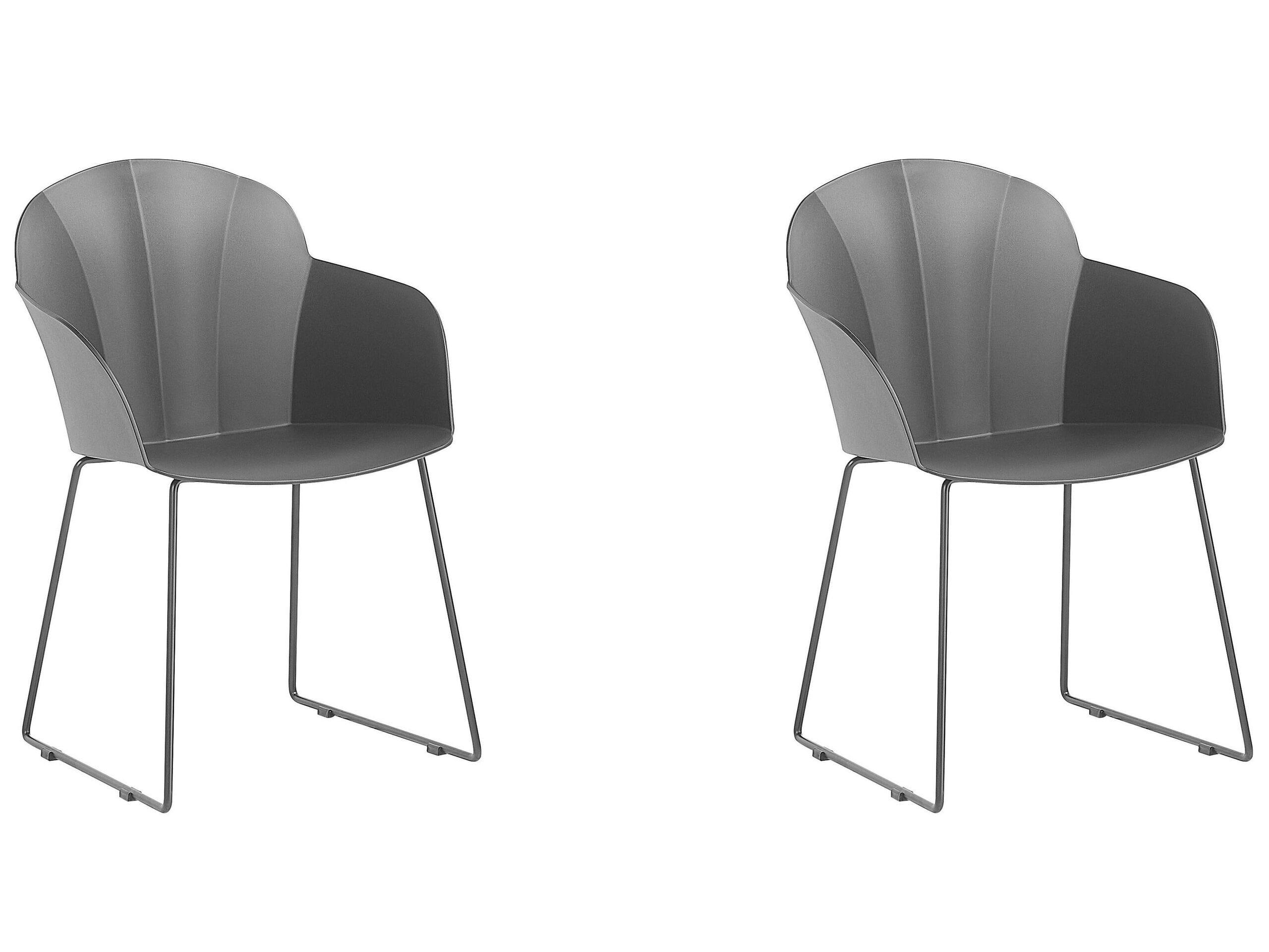 SYLVA - Lot de 2 chaises de salle à manger noires