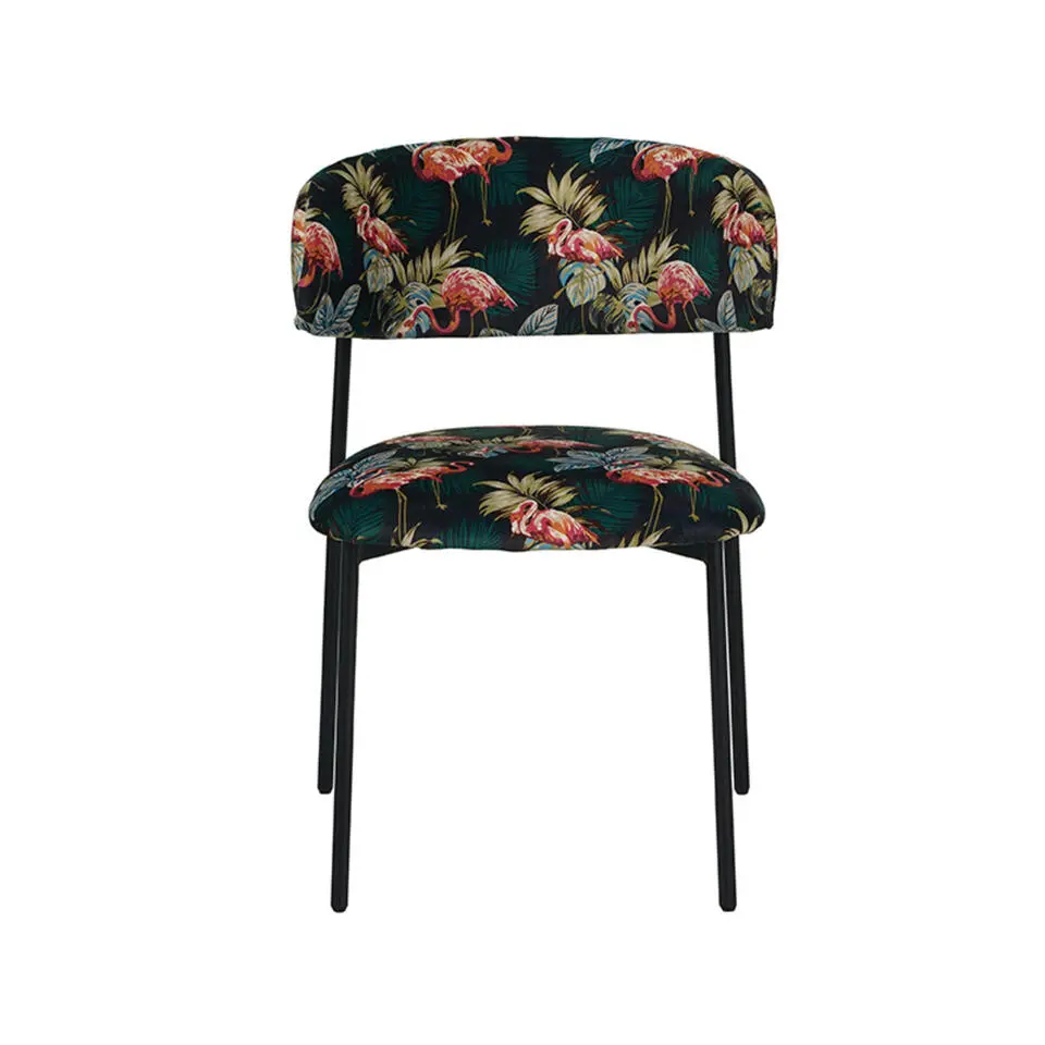 LABEL51 Eetkamerstoel Ferry - Multicolor - Fluweel - set van 2