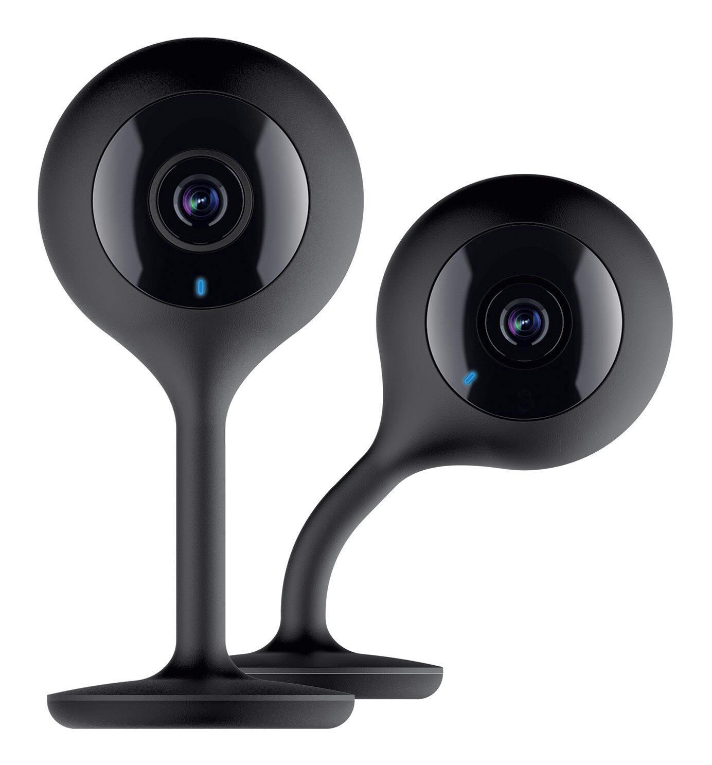 Geeni Look 720p HD Indoor Smart Home Security Camera System, 2-pk, White