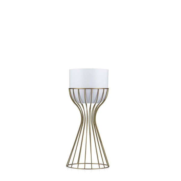 Kwietnik stojący 46 cm złoto biały LOFT metal