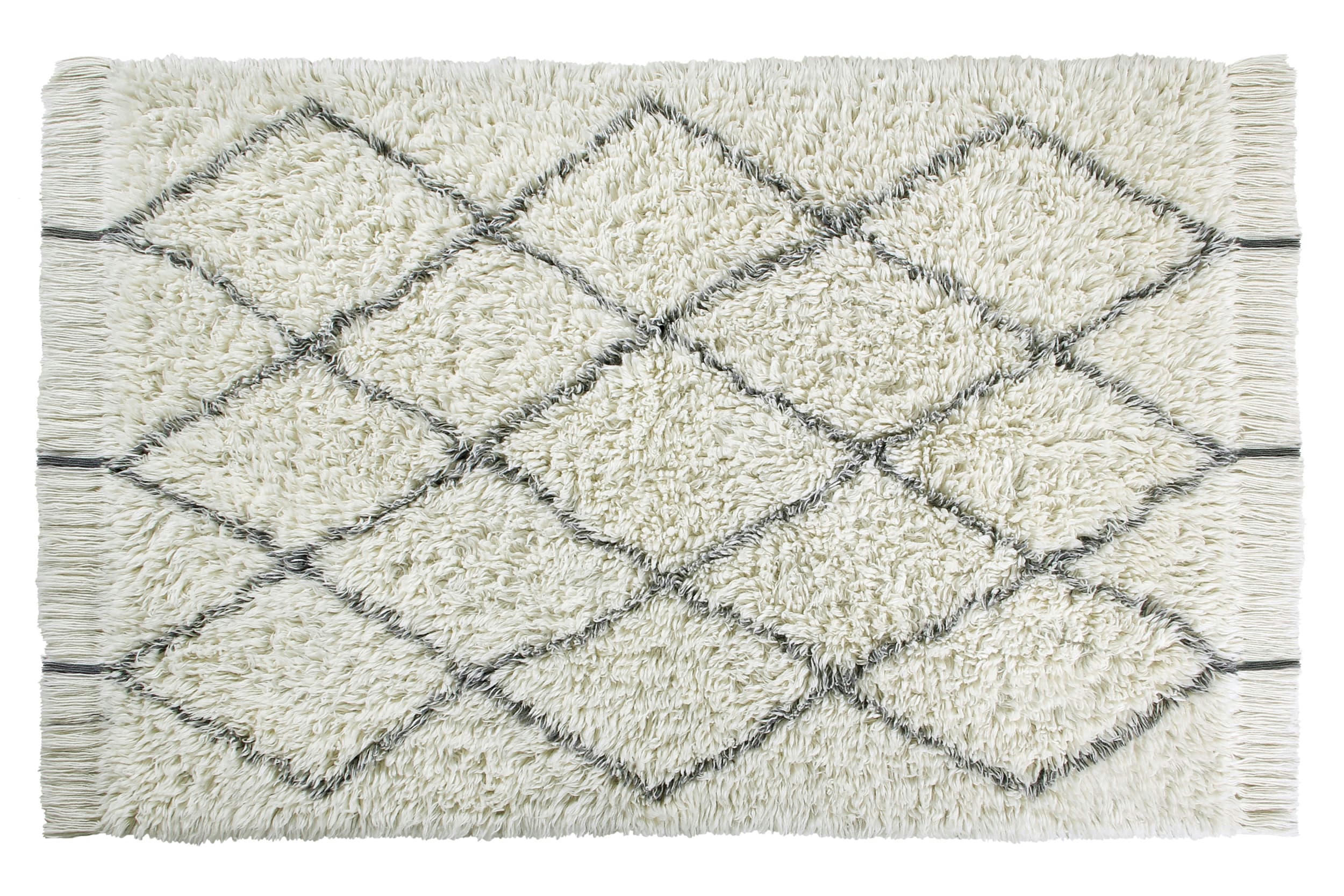 BOHEMIAN CLASSICS - Tapis lavable en laine blanc 140x200