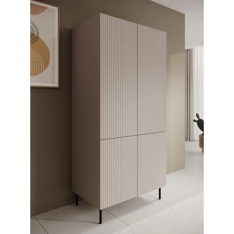 Meubella - Kledingkast Alex - Beige - 90 cm