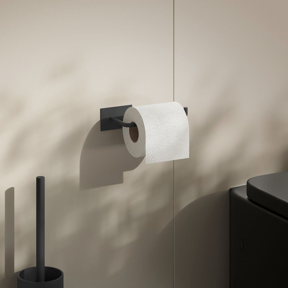 TOALETTPAPIRHOLDER BESLAGSBODEN KVADRAT SVART