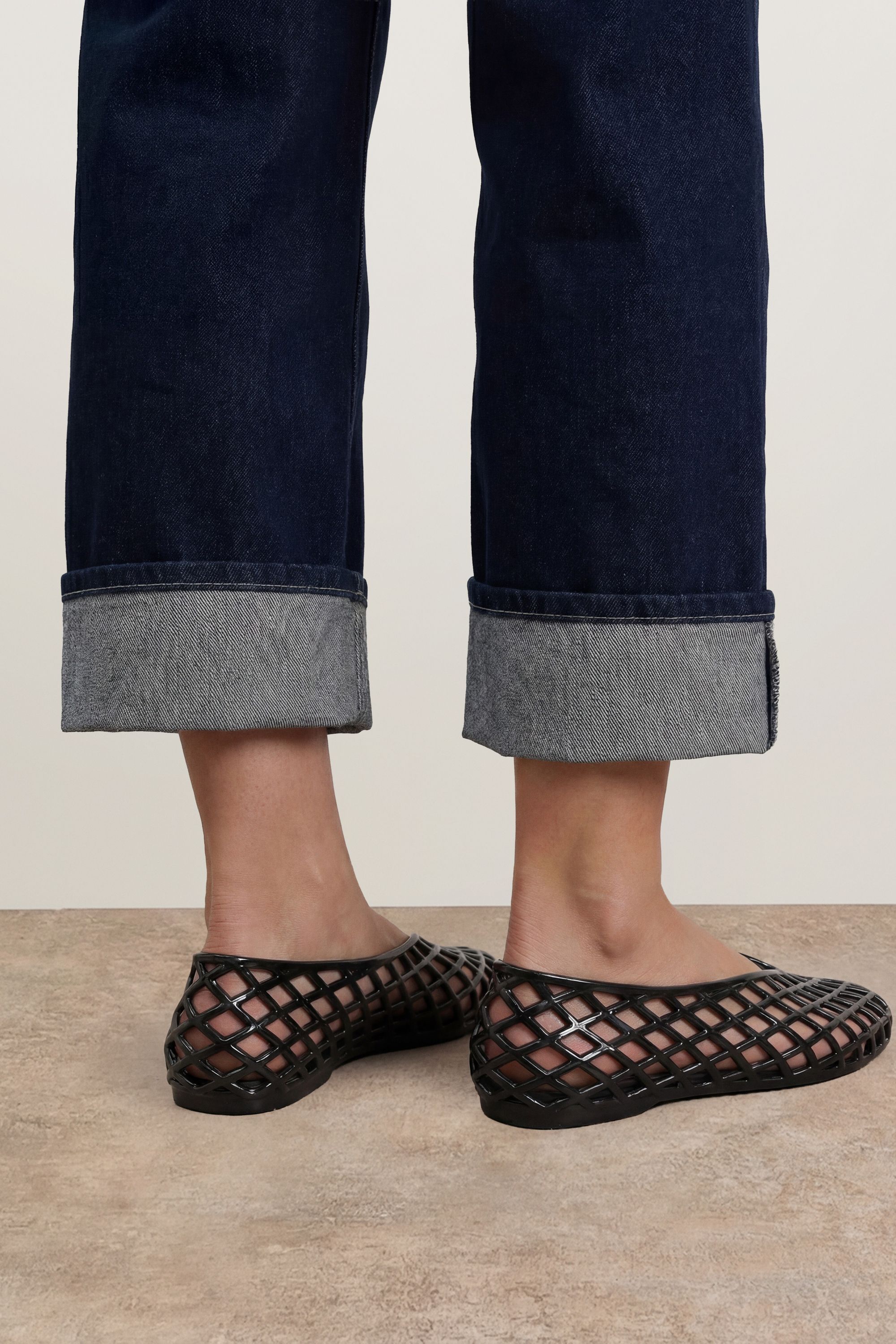 Oasis Lena Jelly Cutwork Ballet Pumps
