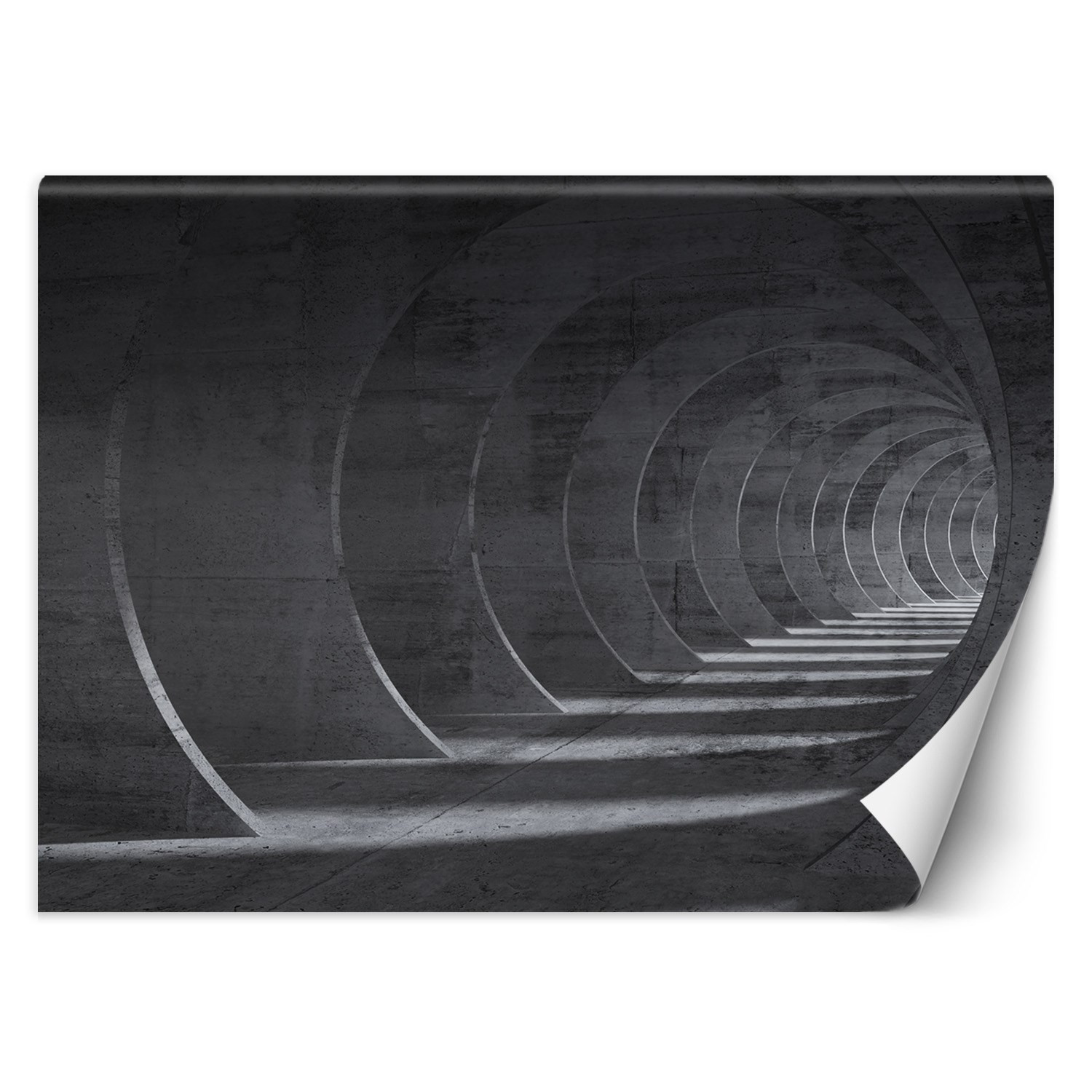 Feeby Fototapeta, Tunel szary 3D 150x105