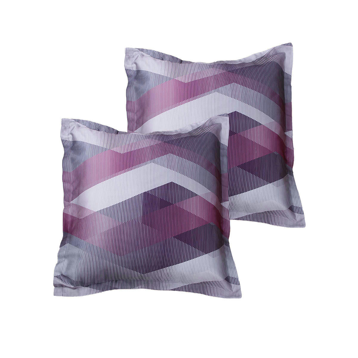 HELIX PURPLE - Lot de 2 Taies d'oreiller 63x63 cm satin de coton