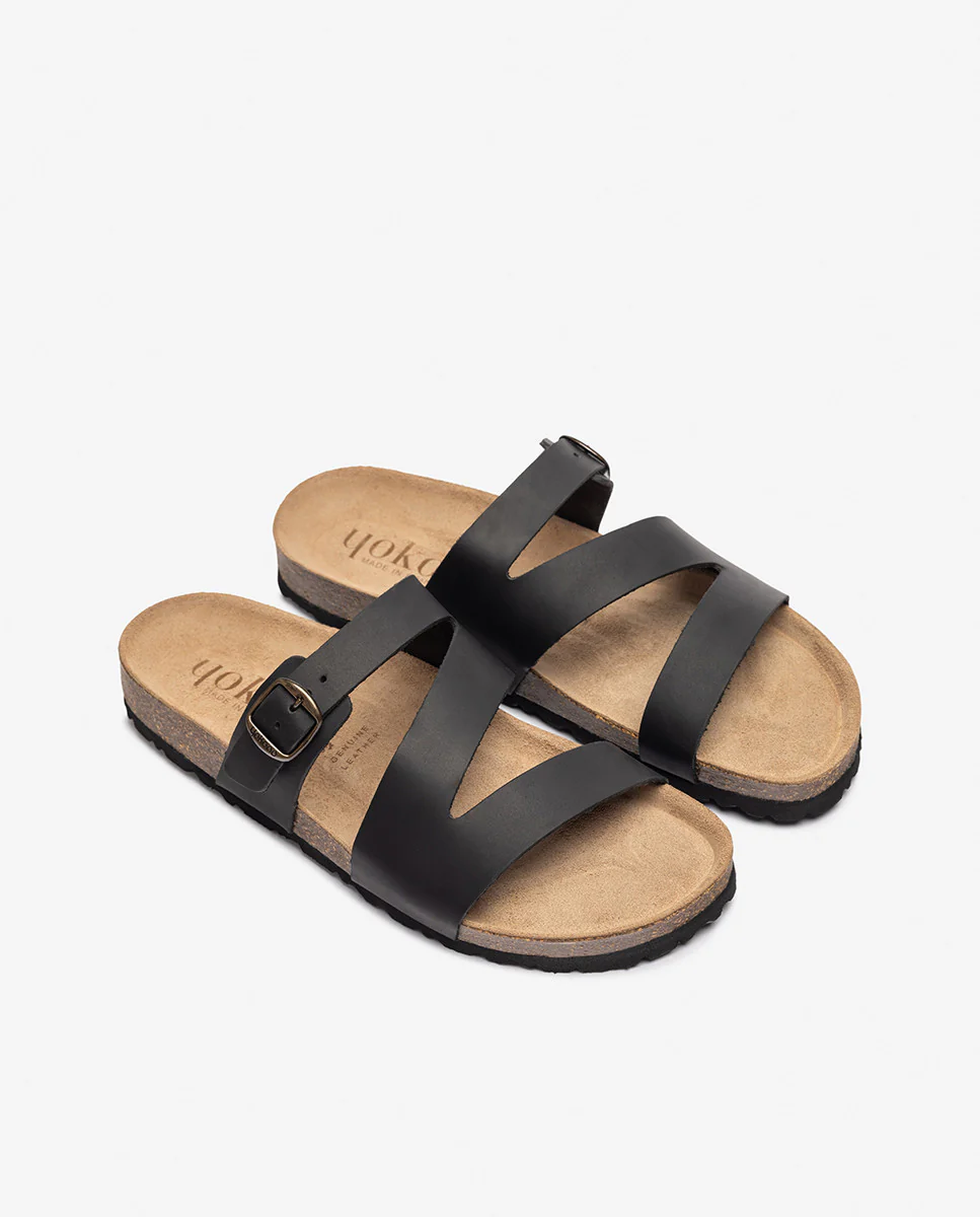 Sandalia plana MACAM-250 negro