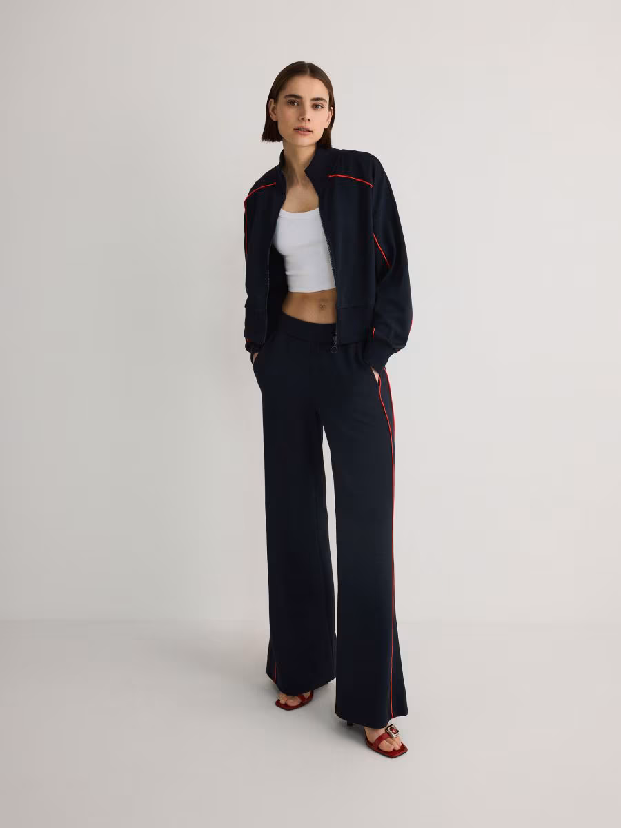 Zip Up Sweatshirt With Stand Up Collar