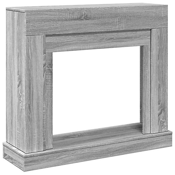 Cadre de cheminée sonoma gris 100x30x87,5 cm bois d ingénierie