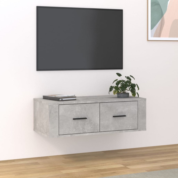 Wisząca szafka TV szarość betonu 80x36x25 cm