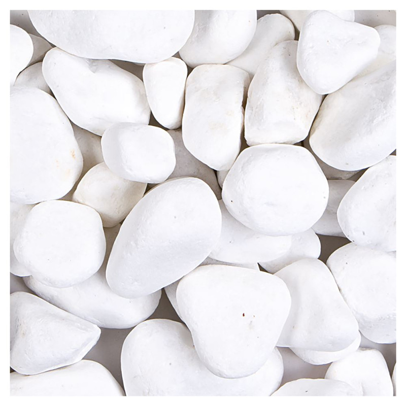Palette 75 sacs Gravier Carrara en marbre blanc 40-60 mm 20 kg COBO GARDEN
