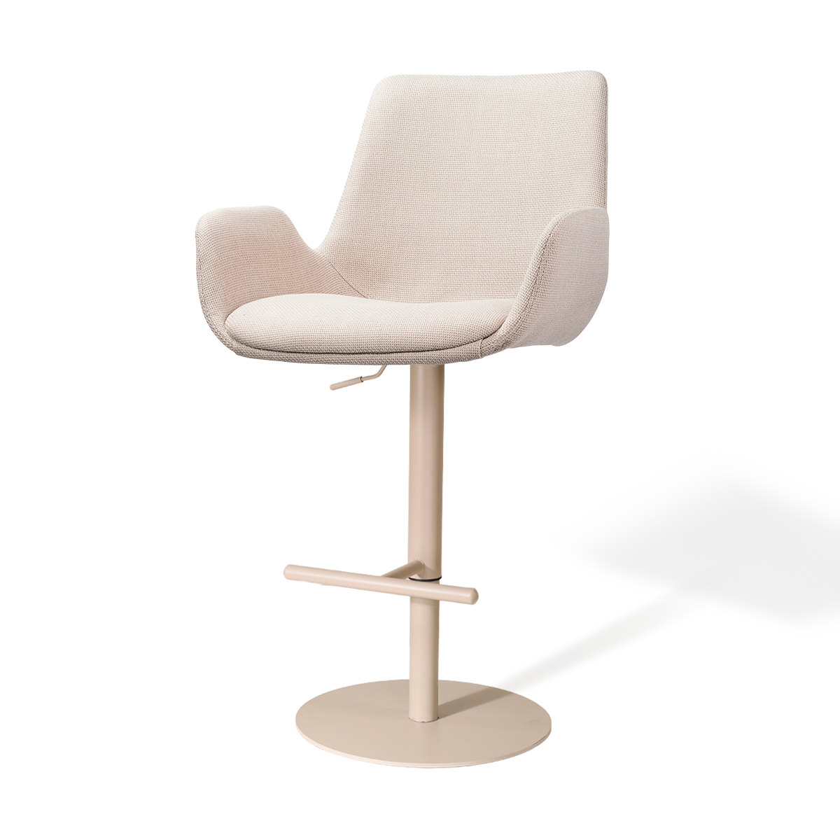 Nolon Niva-Eef tulp barkruk beige verstelbaar - beige poten