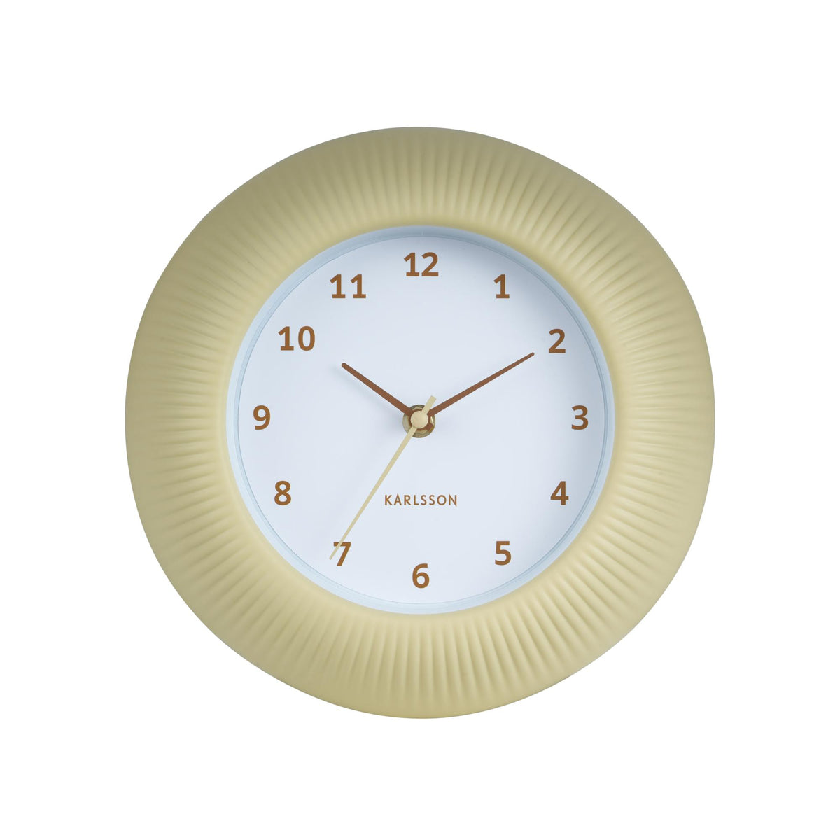 Karlsson wandklok Tender Rib - geel - Ø25cm