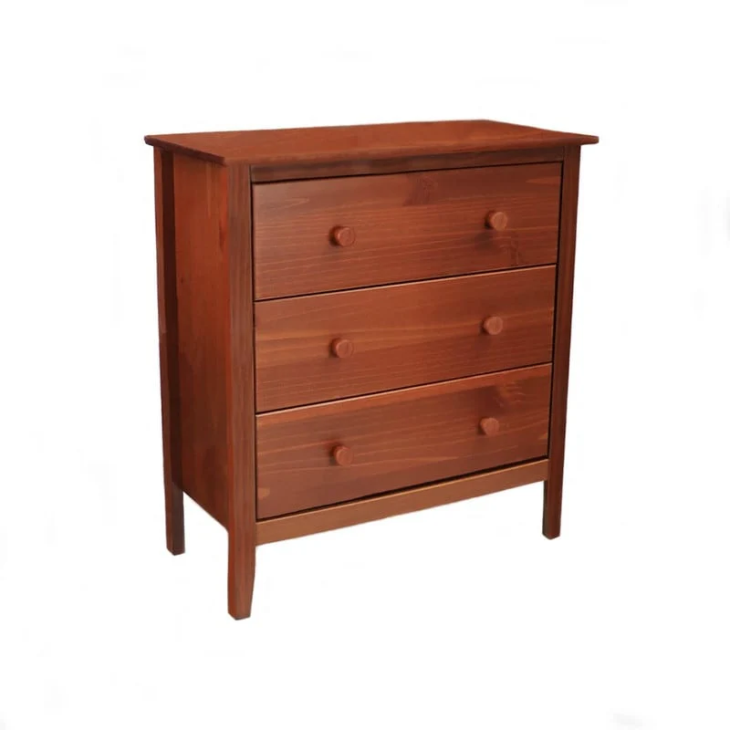 Adeptus Pecan-finished Solid Wood 3-drawer Chest