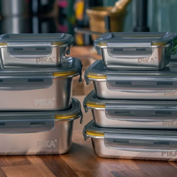 LunchBox PIKA zestaw 7 pojemników inox do piekarnika i mikrofali